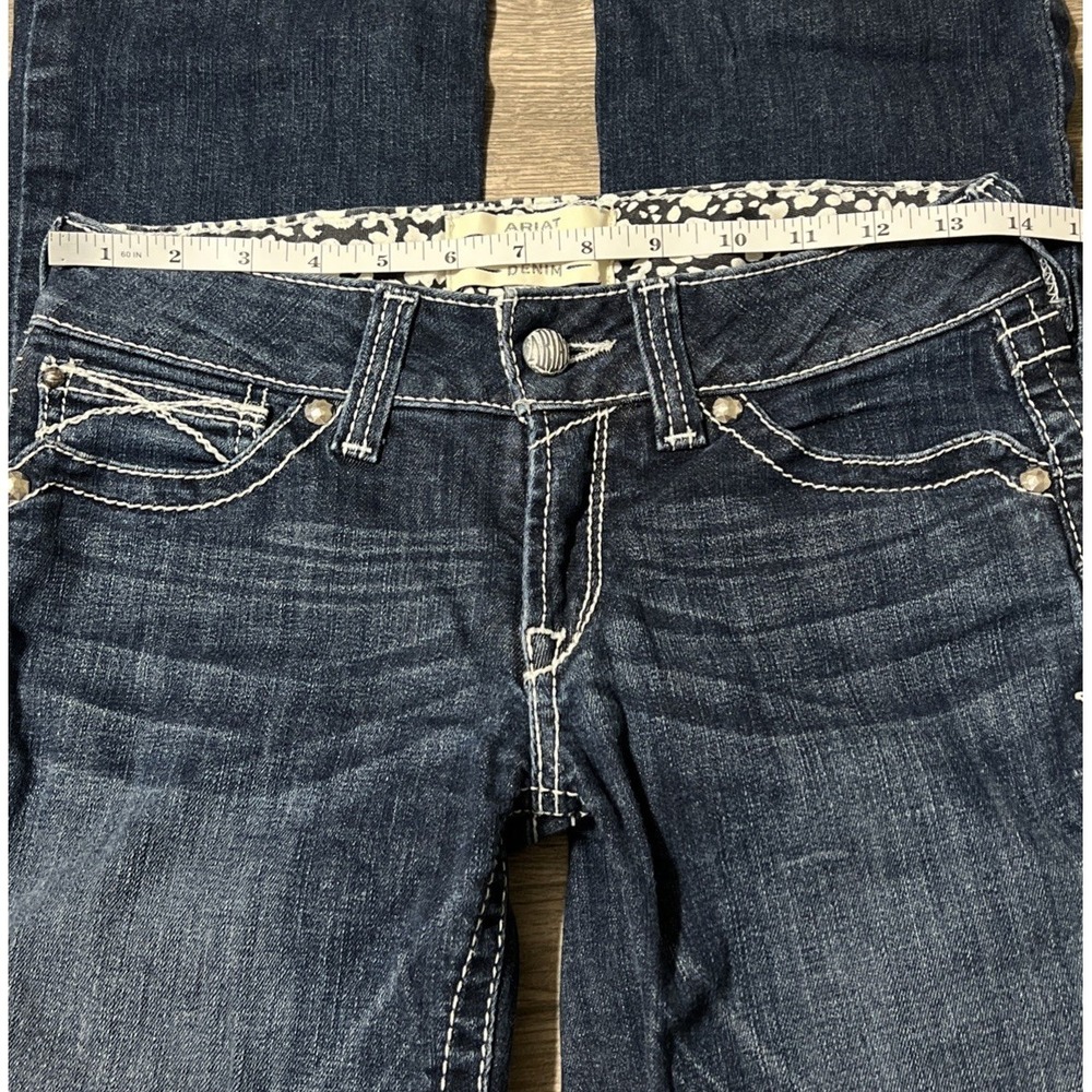 Ariat R.E.A.L. Rosy Whipstitch Stretch Low Rise Bootcut Jeans Size 27 (28x32) - Picture 7 of 12